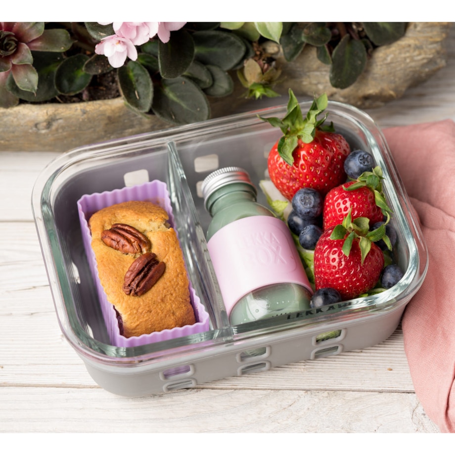 LEKKABOX PREP szklany lunch box z przegródkami
