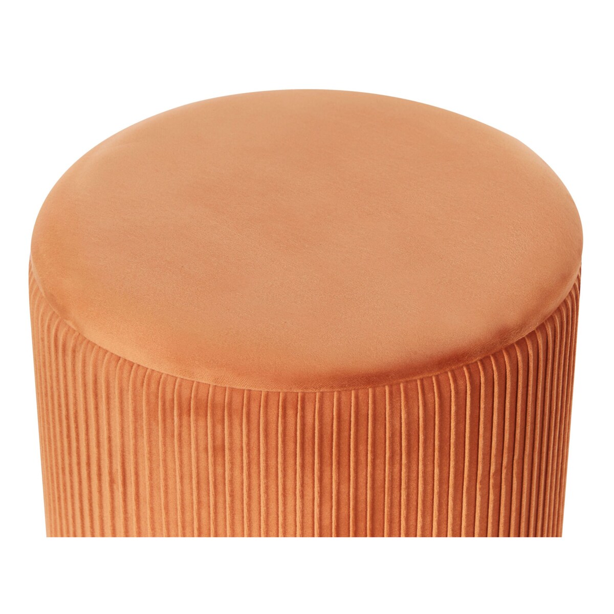 Zestaw 2 welurowych pufów ze schowkiem pomarańczowy MIRAMAR