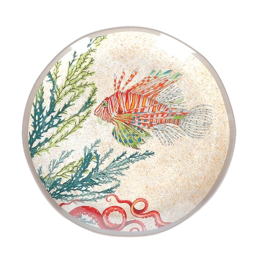 Zestaw 2 talerzy do sałatek z melaminy Sea Life - 21 cm