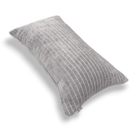 Szara poduszka dekoracyjna w prążki 30x50 Lines