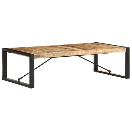 vidaXL Stolik kawowy, 140 x 70 x 40 cm, surowe drewno mango