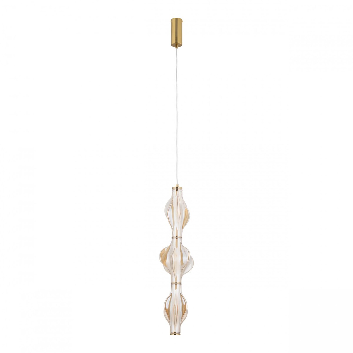 Lampa wisząca LED 22W TK Lighting ELVA Brass mosiądz bursztynowa regulowana wysokość 2616 lm 3000K