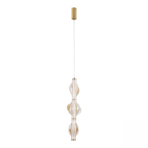 Lampa wisząca LED 22W TK Lighting ELVA Brass mosiądz bursztynowa regulowana wysokość 2616 lm 3000K