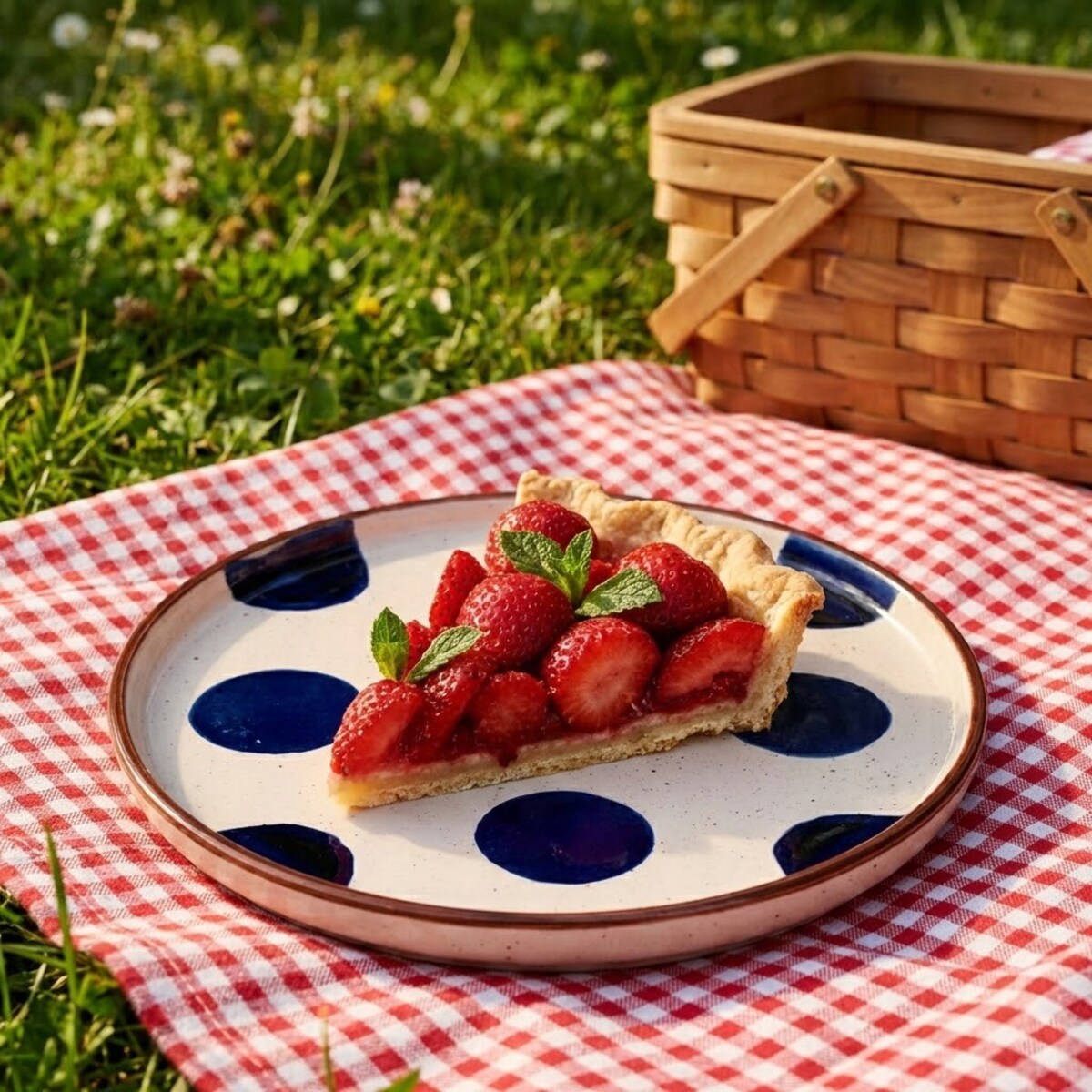 TALERZ DESEROWY W KROPKI 20cm CERAMICZNY TALERZYK SERWIS NA SZTUKI CIASTO