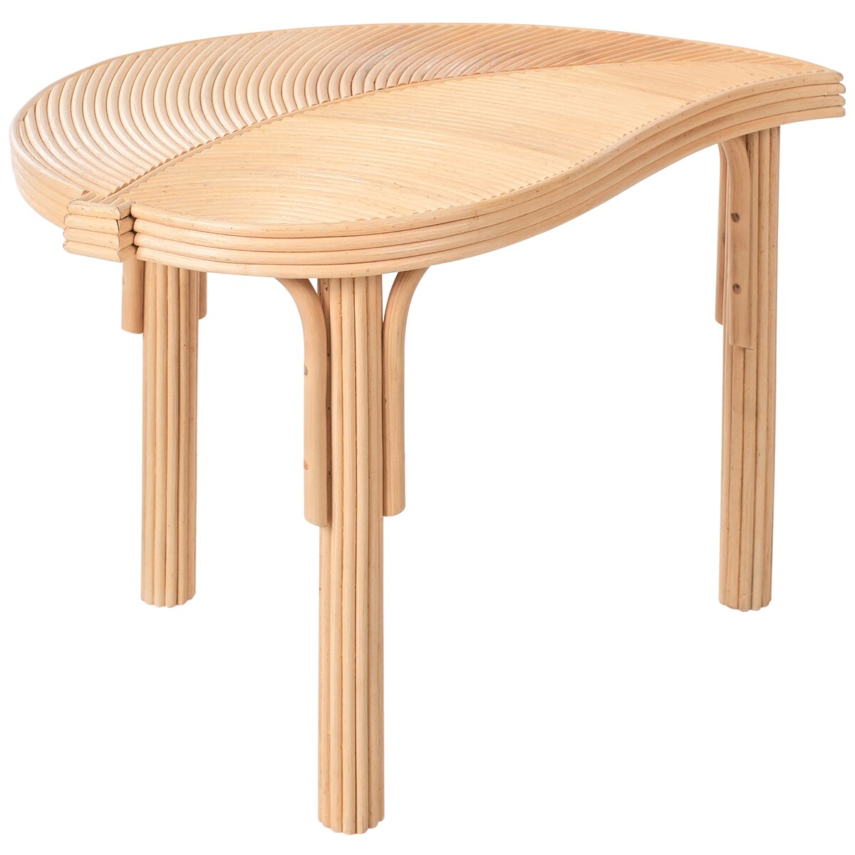 Zestaw 3 stolików kawowych PARALIA Rattan Naturalny