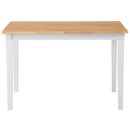 Stół do jadalni drewniany 120 x 75 cm jasny z białym HOUSTON