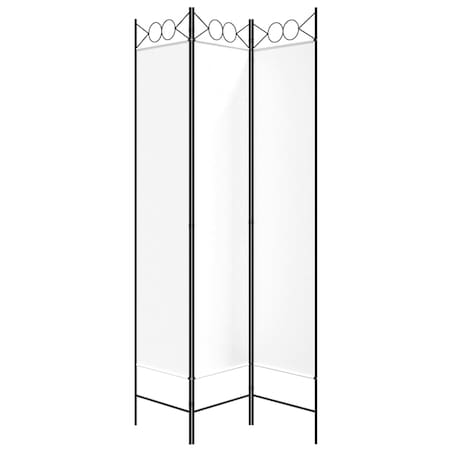 vidaXL Parawan 3-panelowy, biały, 120x200 cm, tkanina