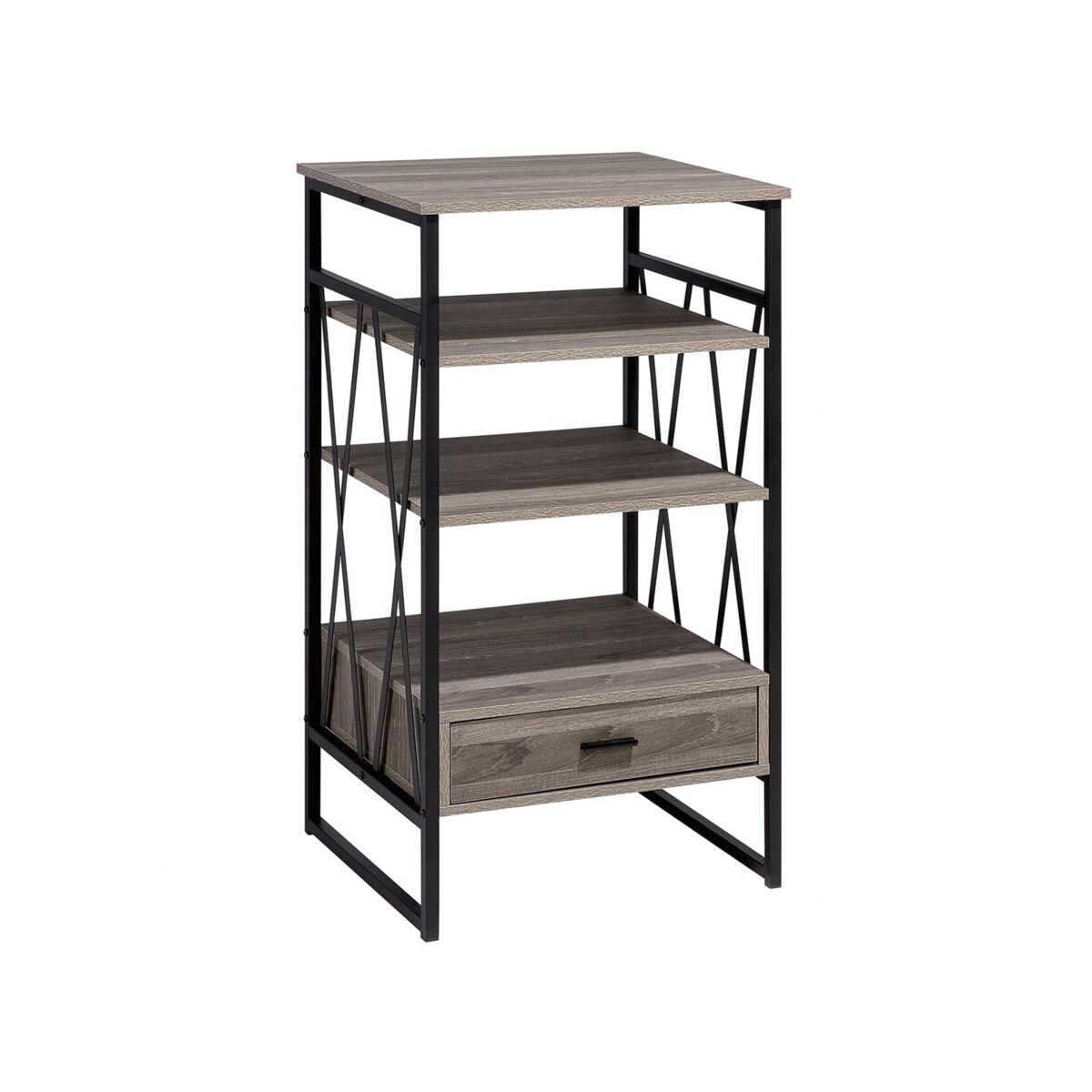 Regał 3 półki brązowoszary KEENE