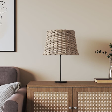 vidaXL Klosz do lampy, brązowy, Ø40x26 cm, wiklina