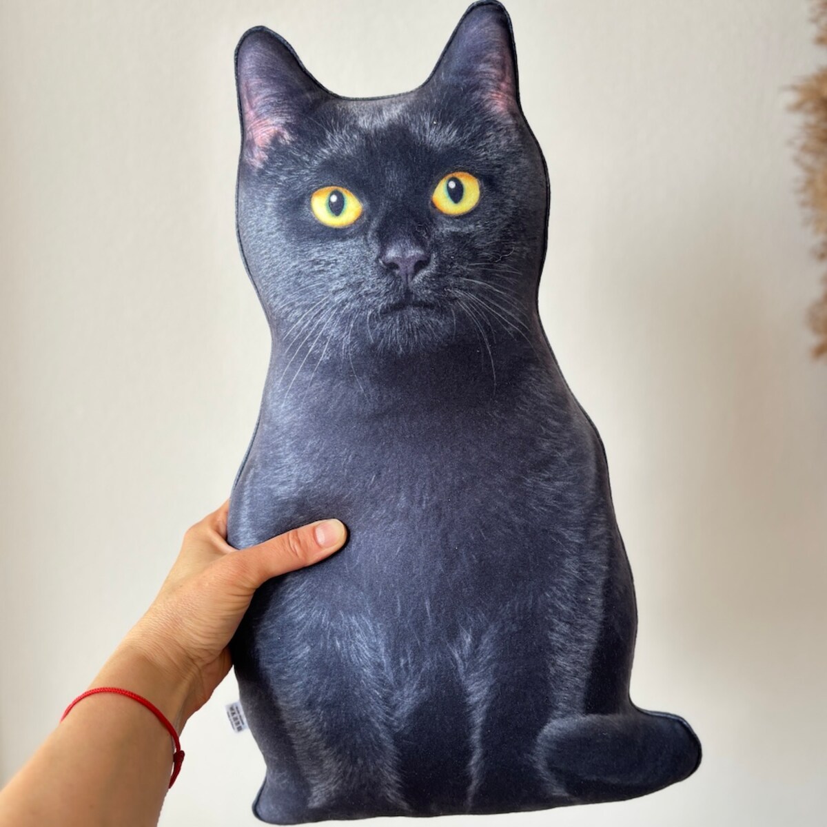 Poduszka czarny Kot na szczęście