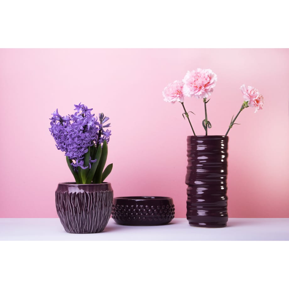 Konsimo LINNA Wazon, fioletowy