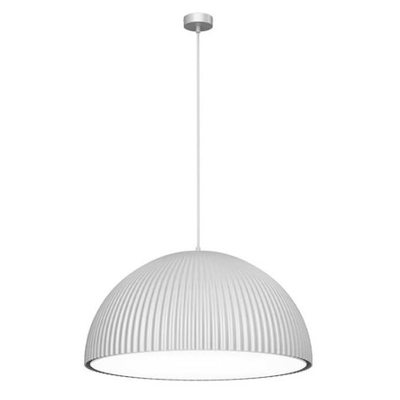 Zwieszana lampa sypialniana Gandra 5025 Shilo półokrąg kopuła metalowa biała