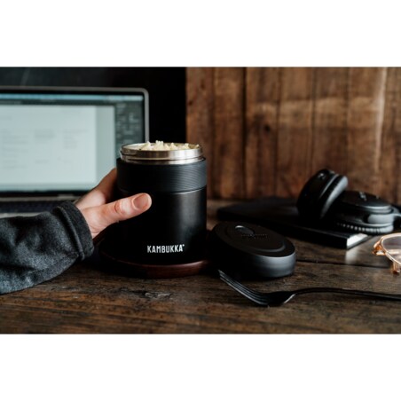 Termos obiadowy (600 ml) Matte Black Bora Kambukka