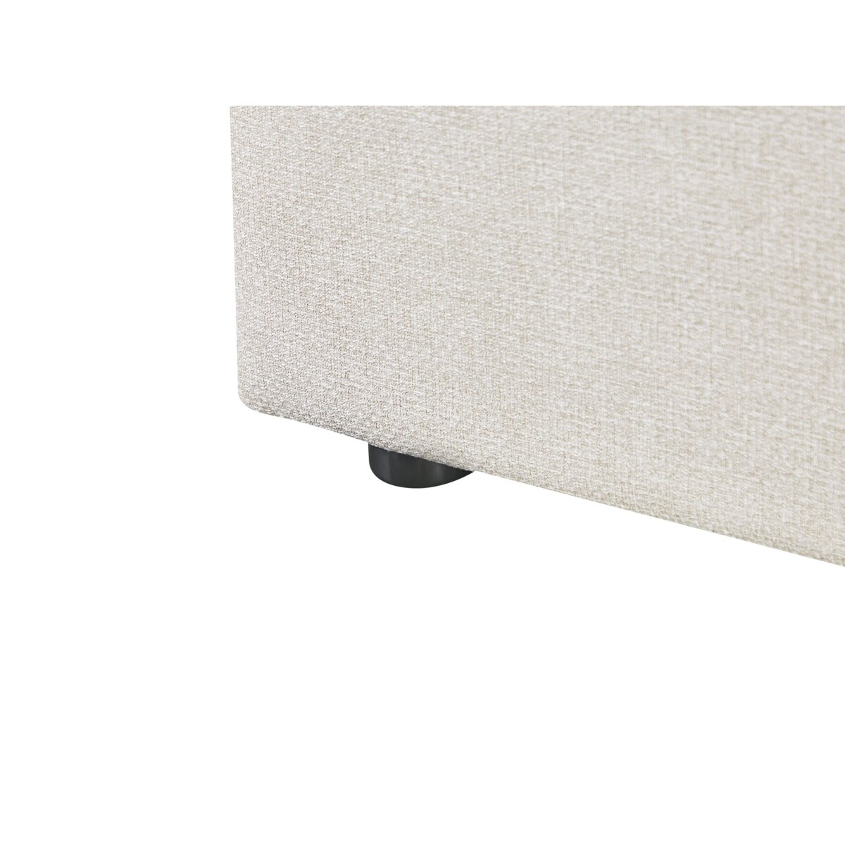 Łóżko z pojemnikiem tapicerowane 180 x 200 cm jasnobeżowe DINAN