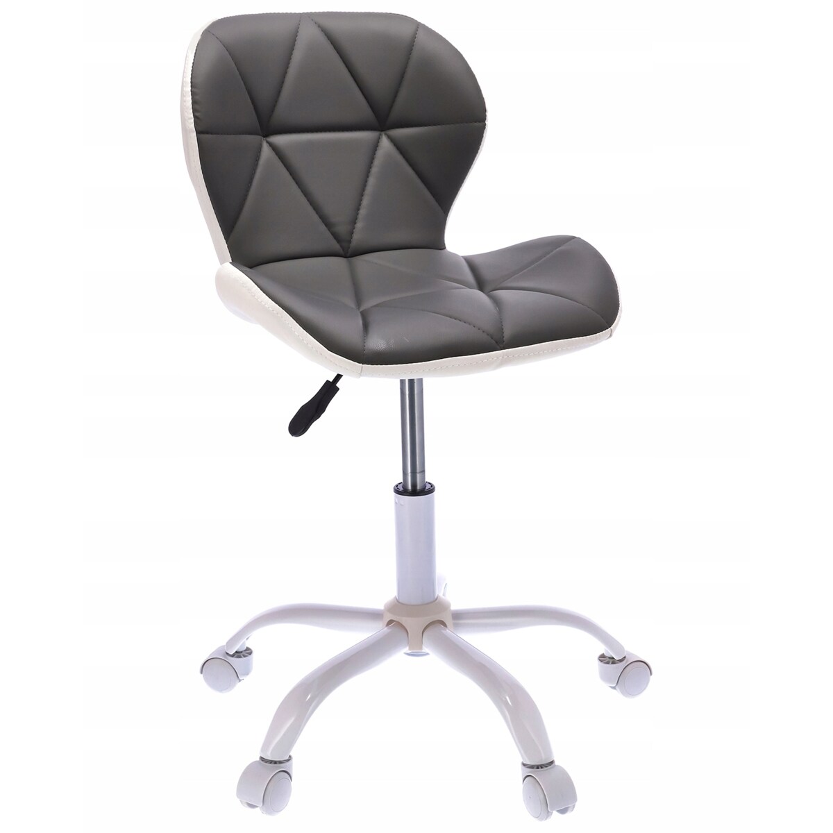 Krzesło obrotowe ekoskóra ENDO szaro-białe