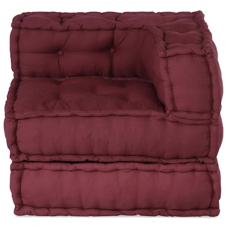 vidaXL Modułowa sofa, bordowy, 70x70x54, materiał