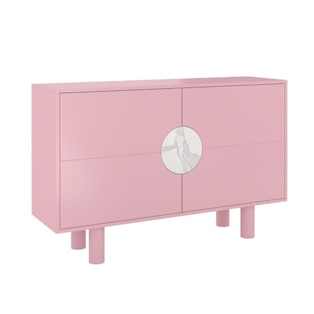 Nowoczesna komoda z marmurem Dancan ZOE 2D / kolor pudrowy róż / szer. 140 cm