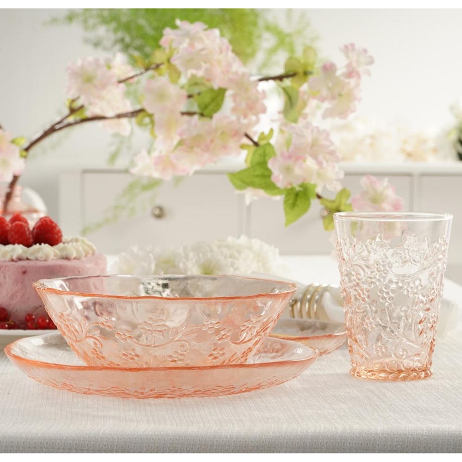 VILLA ITALIA Szklanka wysoka różowa 320 ml MURIEL