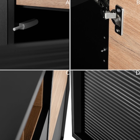 KONSIMO LOFTY Komoda w stylu loft na wysokich nogach