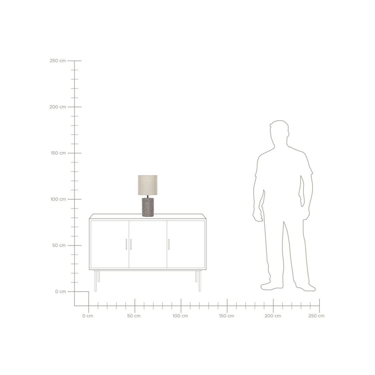 Lampa stołowa ceramiczna brązowa IDER