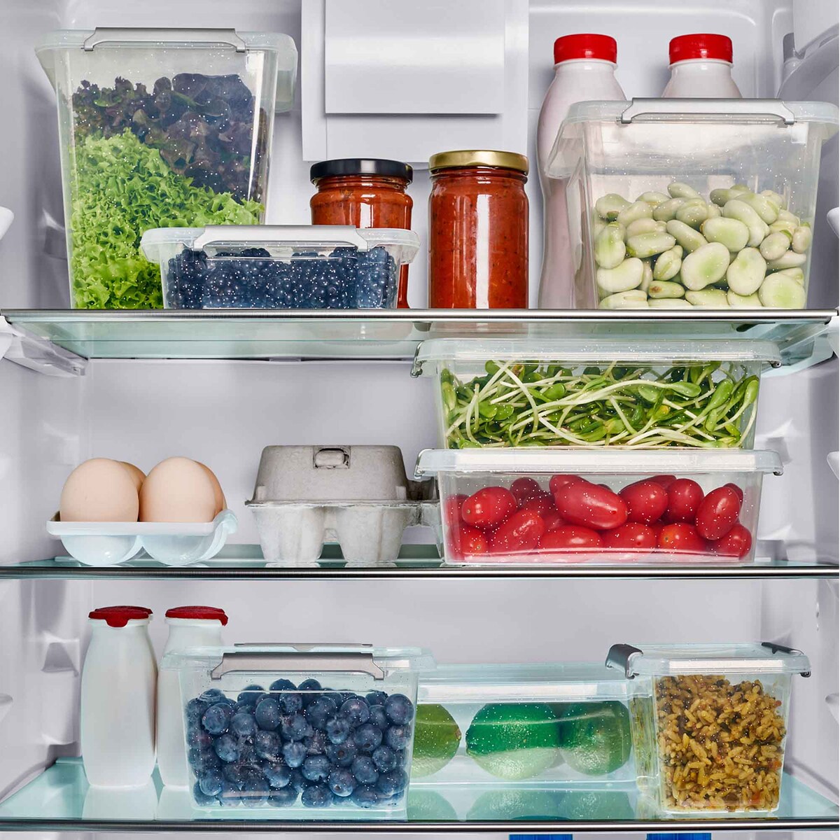 Pojemnik Plastikowy Pudełko Z Pokrywą Na Żywność Antybakteryjne 2X 1,15L