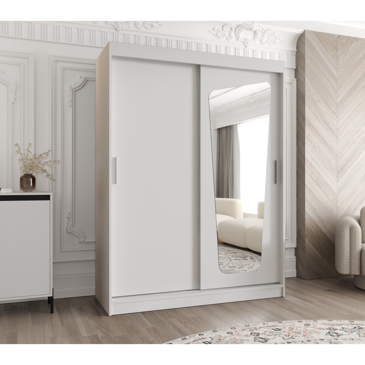 Szafa przesuwna MOKA 150 biały