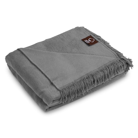 Koc bawełniany 150x200 kolor szary