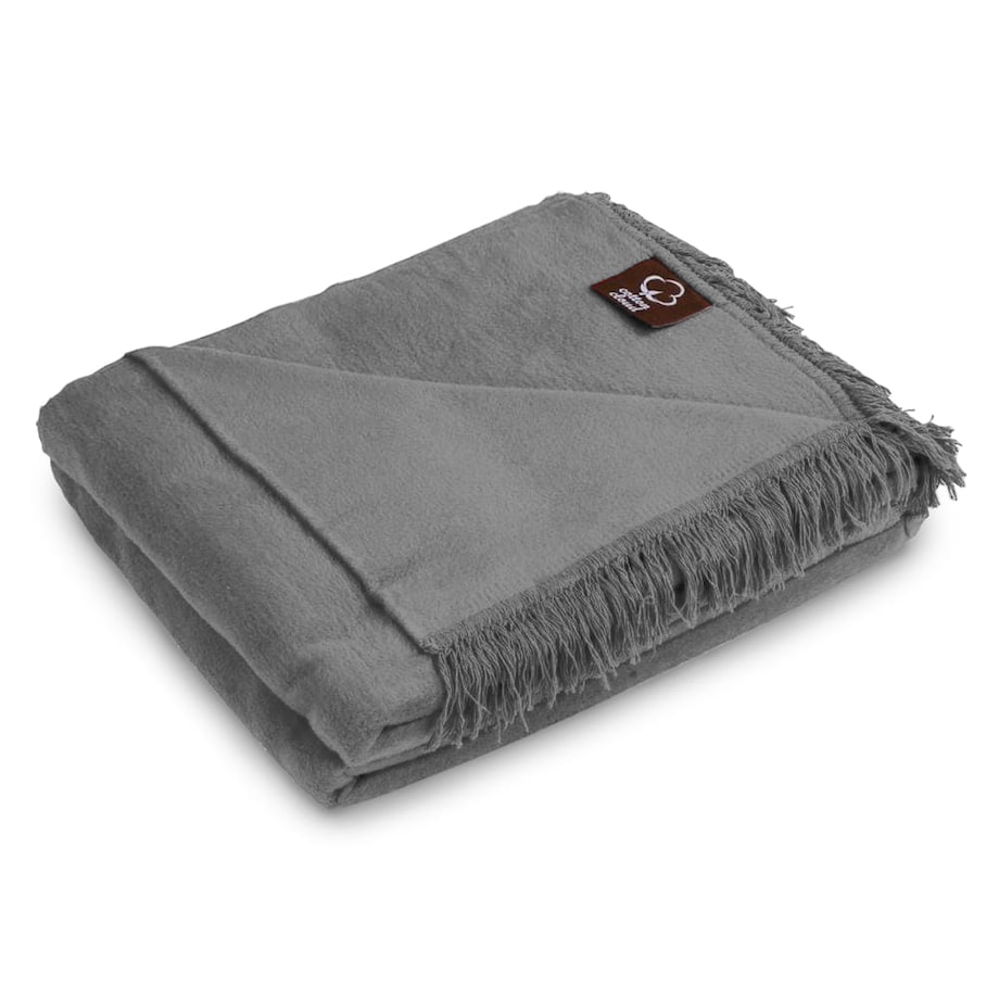 Koc bawełniany 150x200 kolor szary