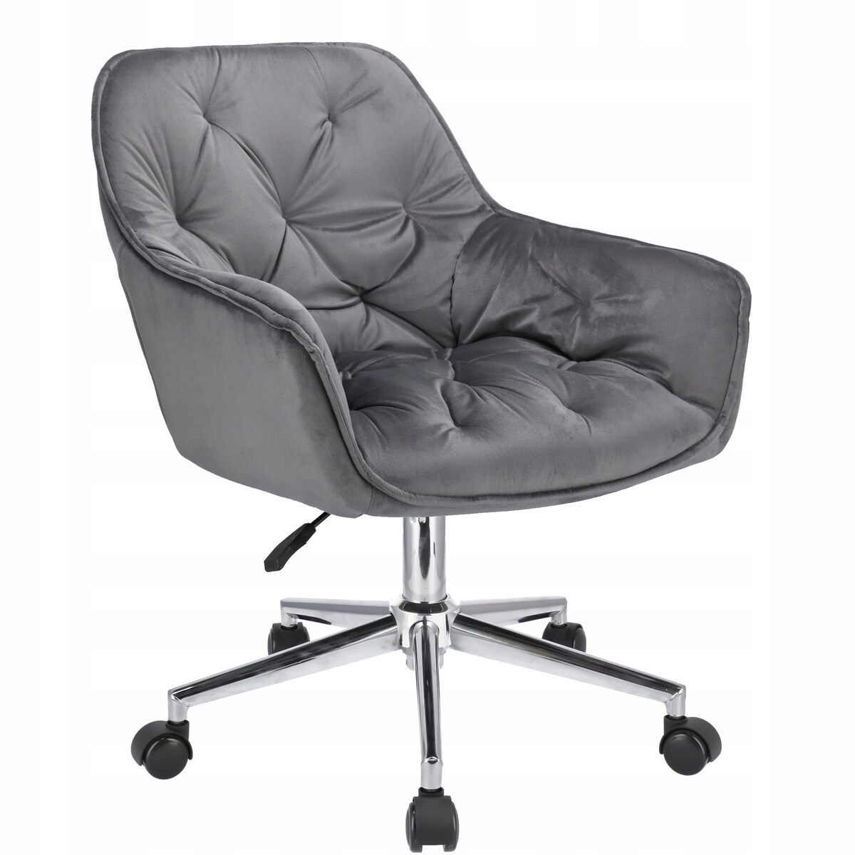 Fotel LARGO szary na srebrnej stopie