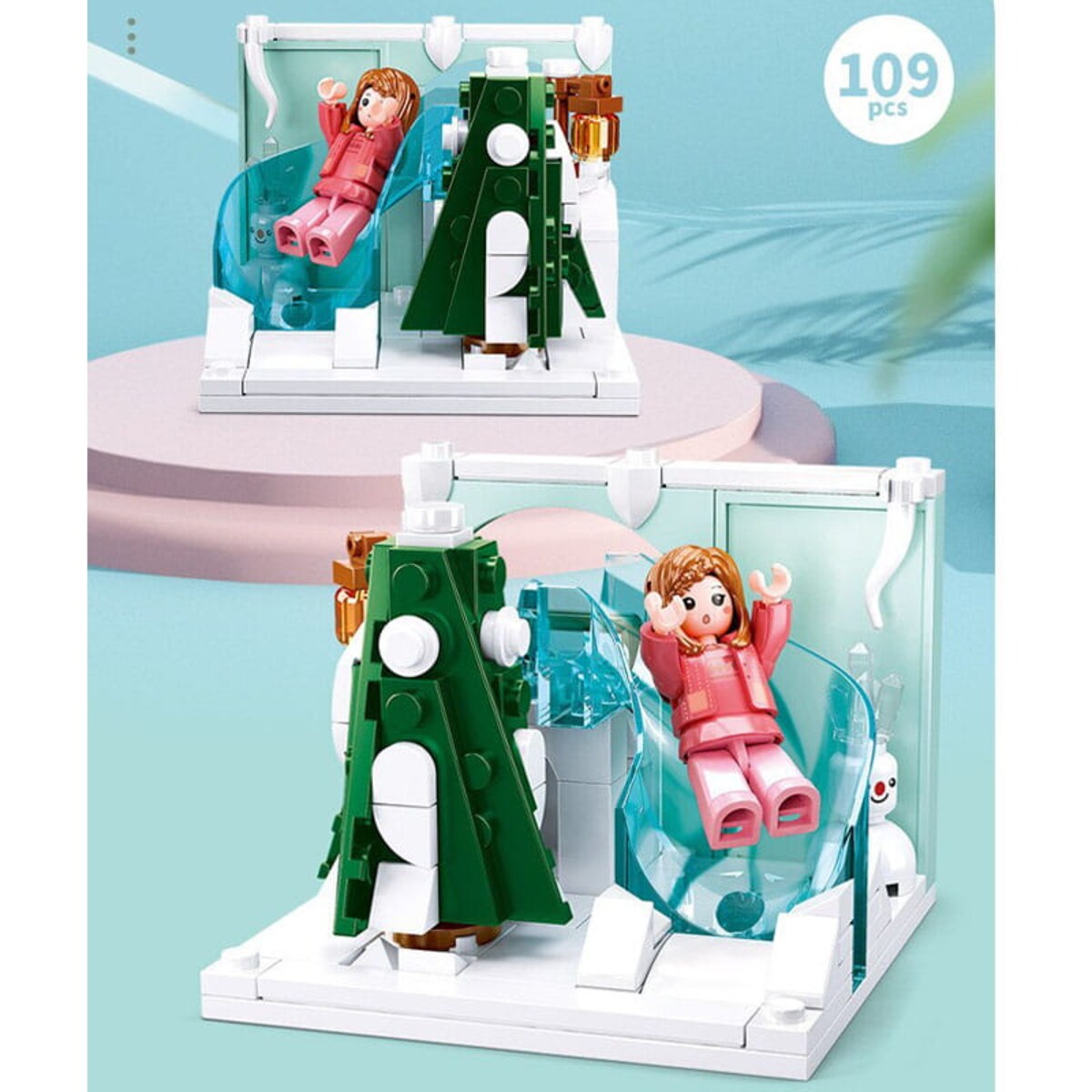 ZIMA - mini pokoik klocki - Sluban - 109 elementów