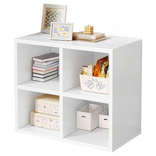 Regał otwarty stojący modułowy biały półka szafka komoda loft skandynawski