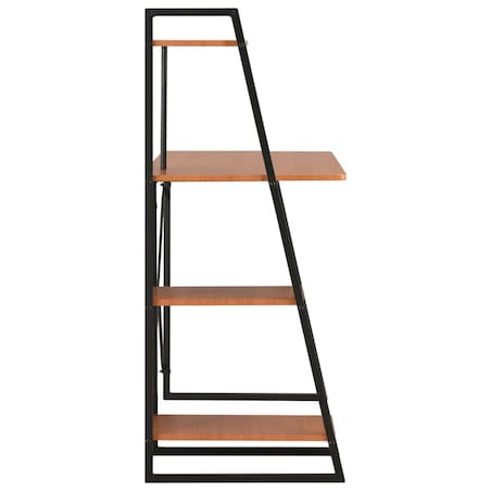 vidaXL Biurko z regałem, czarno-brązowe, 102 x 50 x 117 cm