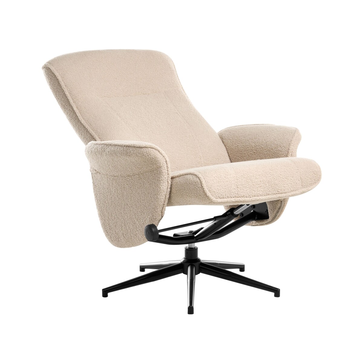 Rozkładany fotel JAPET Boucle Beżowy