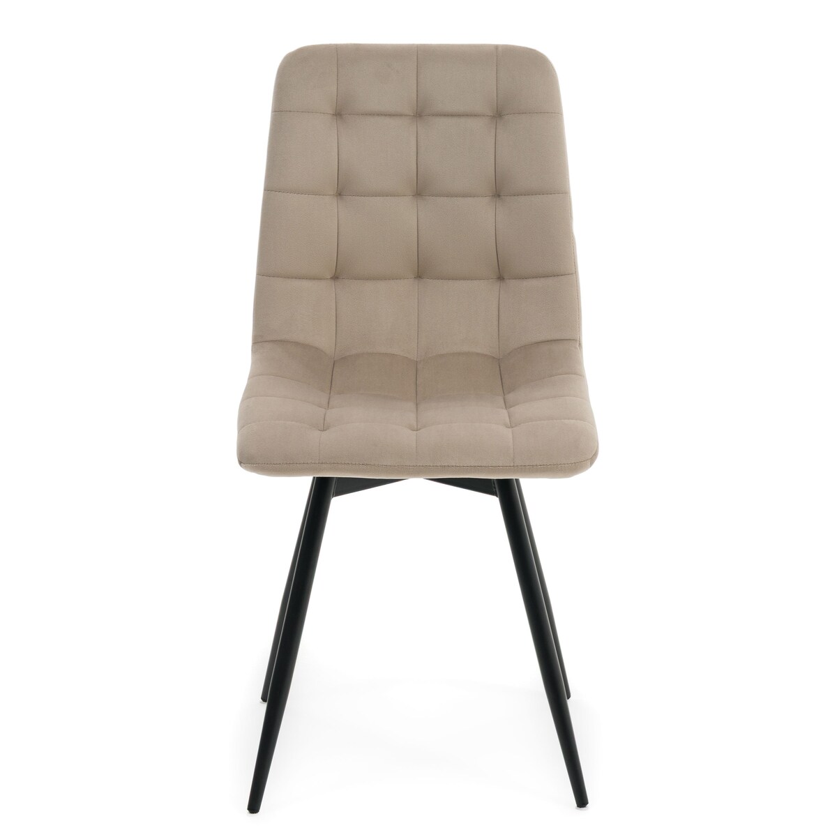 Krzesło tapicerowane obrotowe do salonu ARCO ciemnobeżowy welur