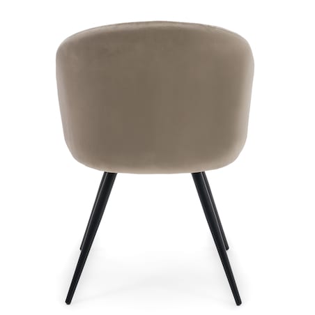 Krzesło tapicerowane obrotowe welurowe do salonu MODENA ciemnobeżowe