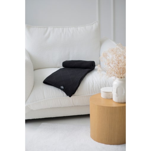 Pled romby grafitowy, 130 x 160 cm, La Manta