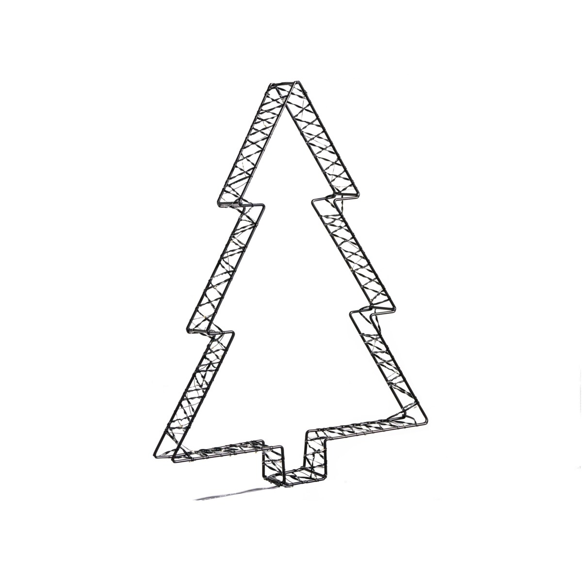 Dekoracja ogrodowa LED LOFSEN Choinka 45/35/25 cm Czarny
