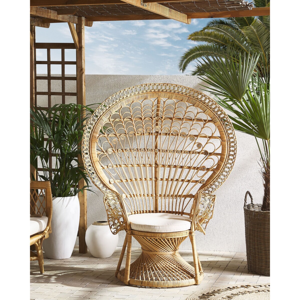 Fotel paw EMMANUELLE Rattan Naturalny