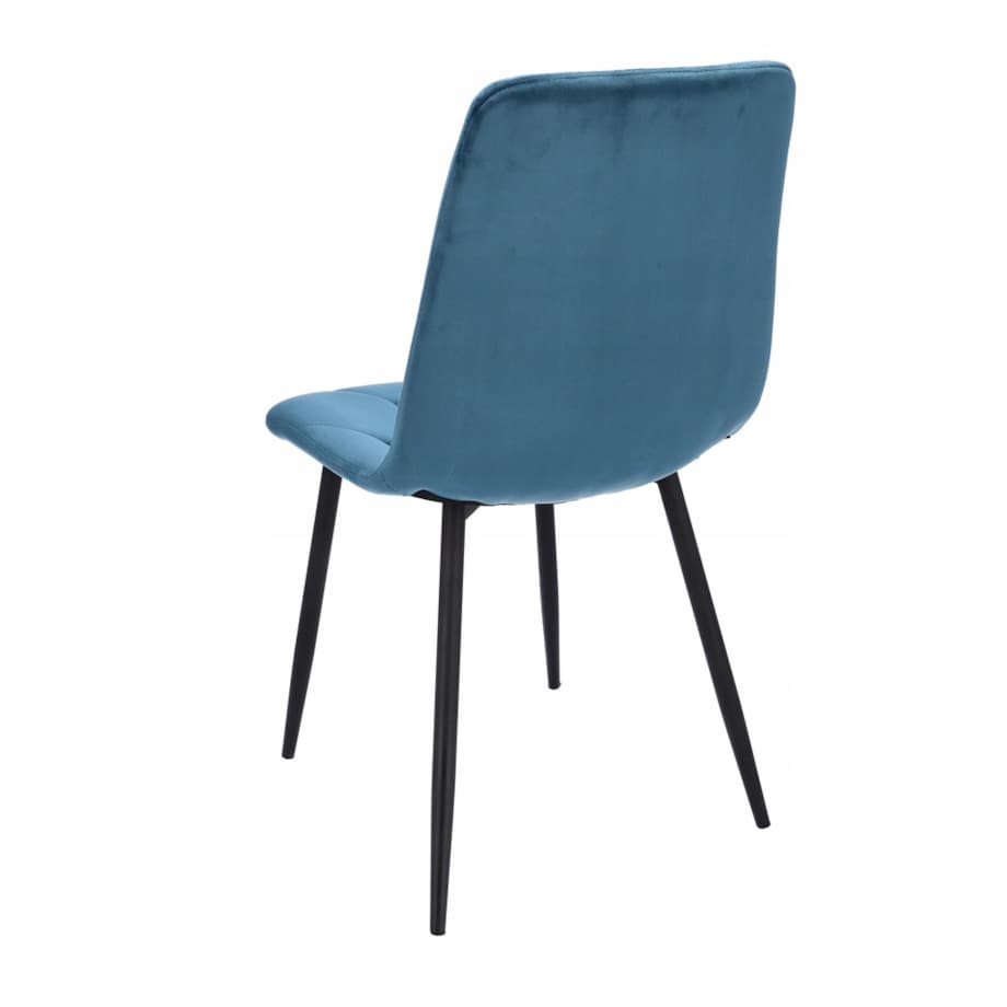 4 X Krzesło Tapicerowane Pikowane Welur Nowoczesne