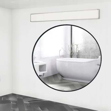 Duże lustro okrągłe industrialne łazienkowe salon sypialnia czarne 70cm