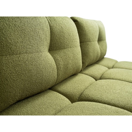 Kanapa trzyosobowa MILA rozkładana bez boczków obita tkaniną boucle zielona