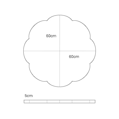 Mata do Zabawy w Kształcie Chmurki dla Dzieci - Miękka Mata, Mata do Pokoju Dziecięcego, Pudrowy róż