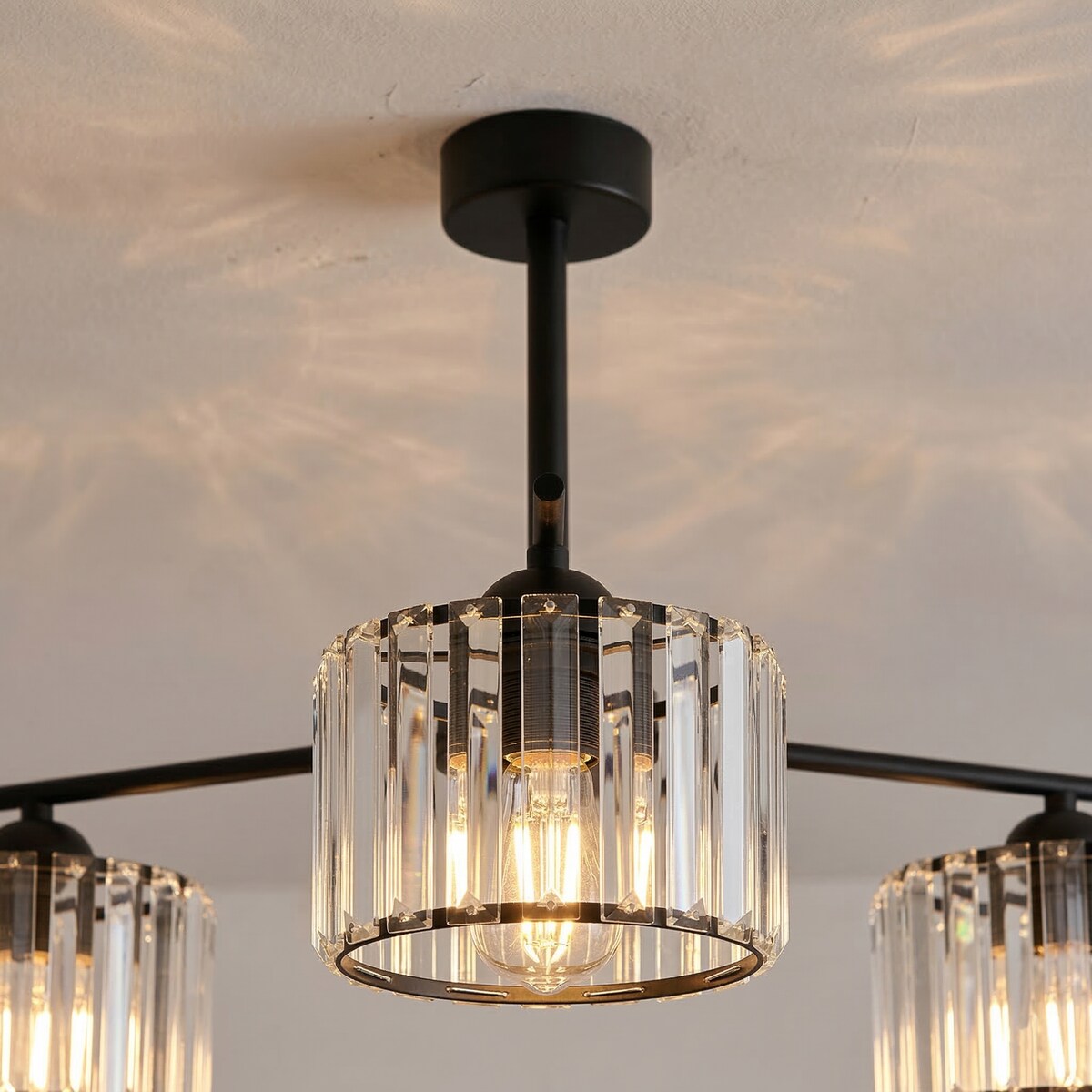 lampa sufitowa wisząca 3 punktowa edylit glamour do salonu