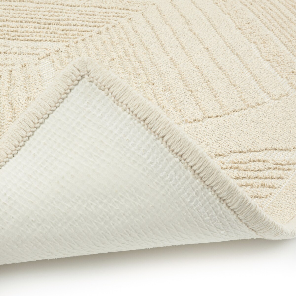 Dywanik łazienkowy Lino 50x80 cm bawełniany boho beżowy