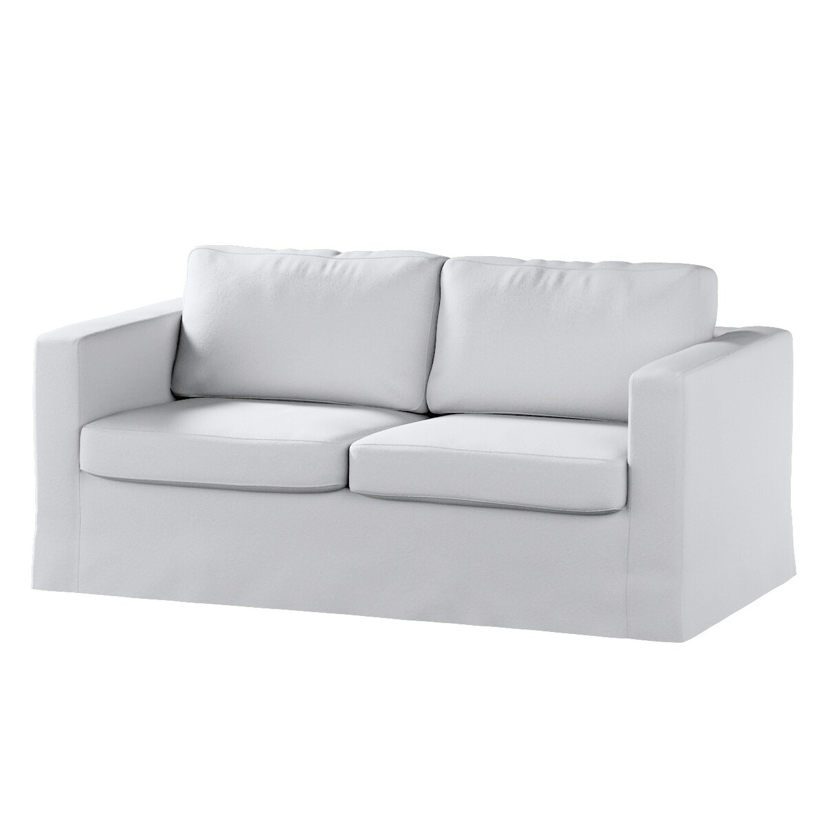 Pokrowiec na sofę Karlstad 2-osobową nierozkładaną długi, biała bukla, 165 x 89 x 64 cm, Boucle Teddy