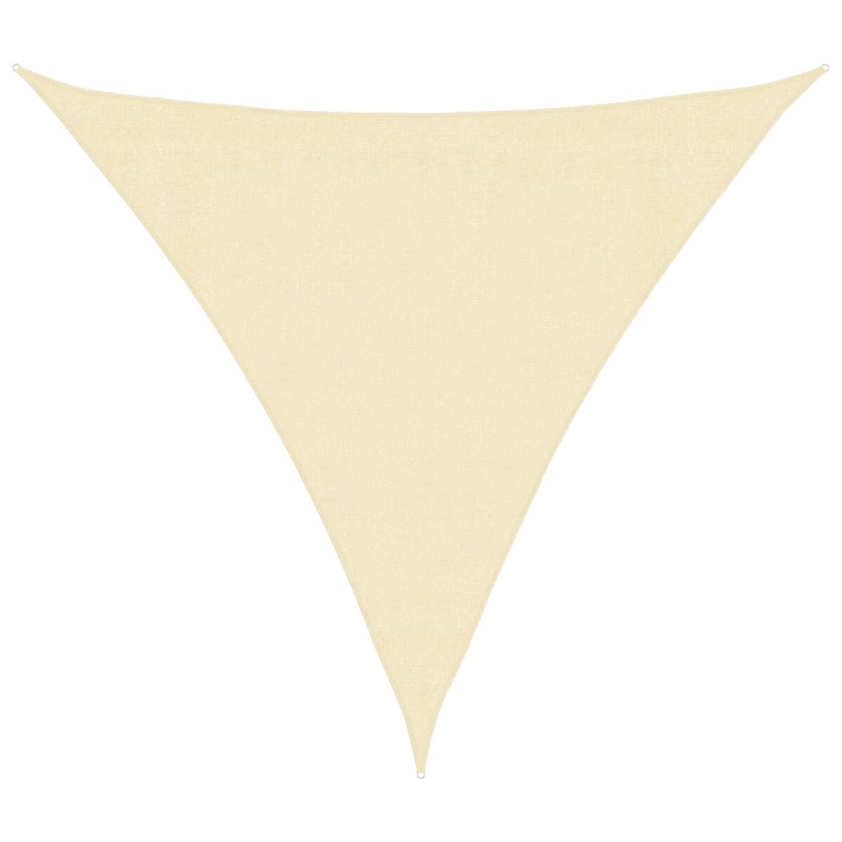 vidaXL Żagiel przeciwsłoneczny, 160 g/m², kremowy, 3x3x3 m, HDPE