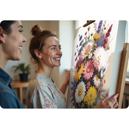 Malowanie po numerach obraz z ramą 40x50 Kwiaty Massido