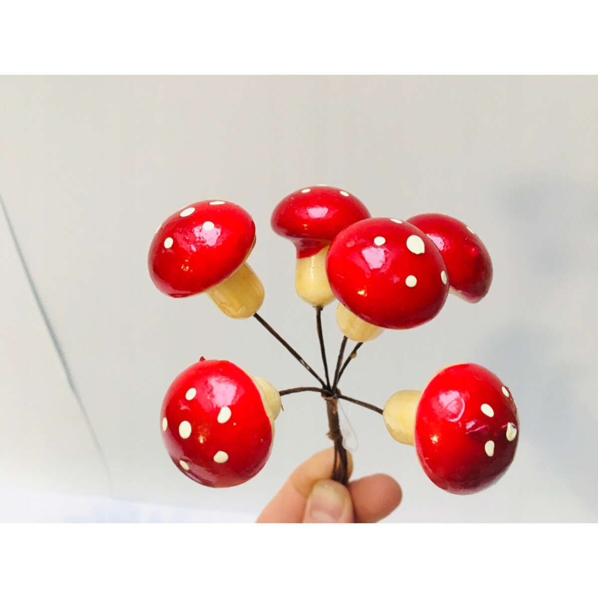 GRZYBKI DO DEKORACJI 6x na piku do wianka stroika święta wigilia stroik