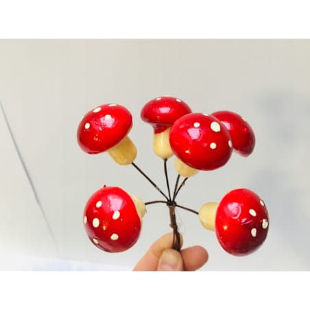 GRZYBKI DO DEKORACJI 6x na piku do wianka stroika święta wigilia stroik