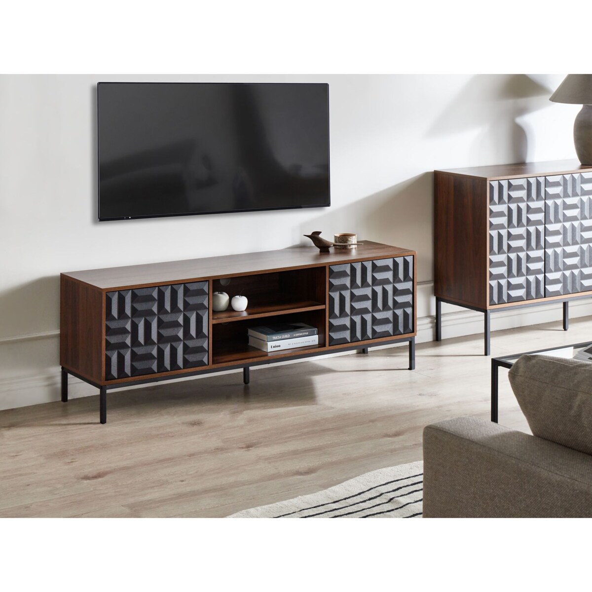 Szafka RTV CARAQUET Ciemnobrązowy